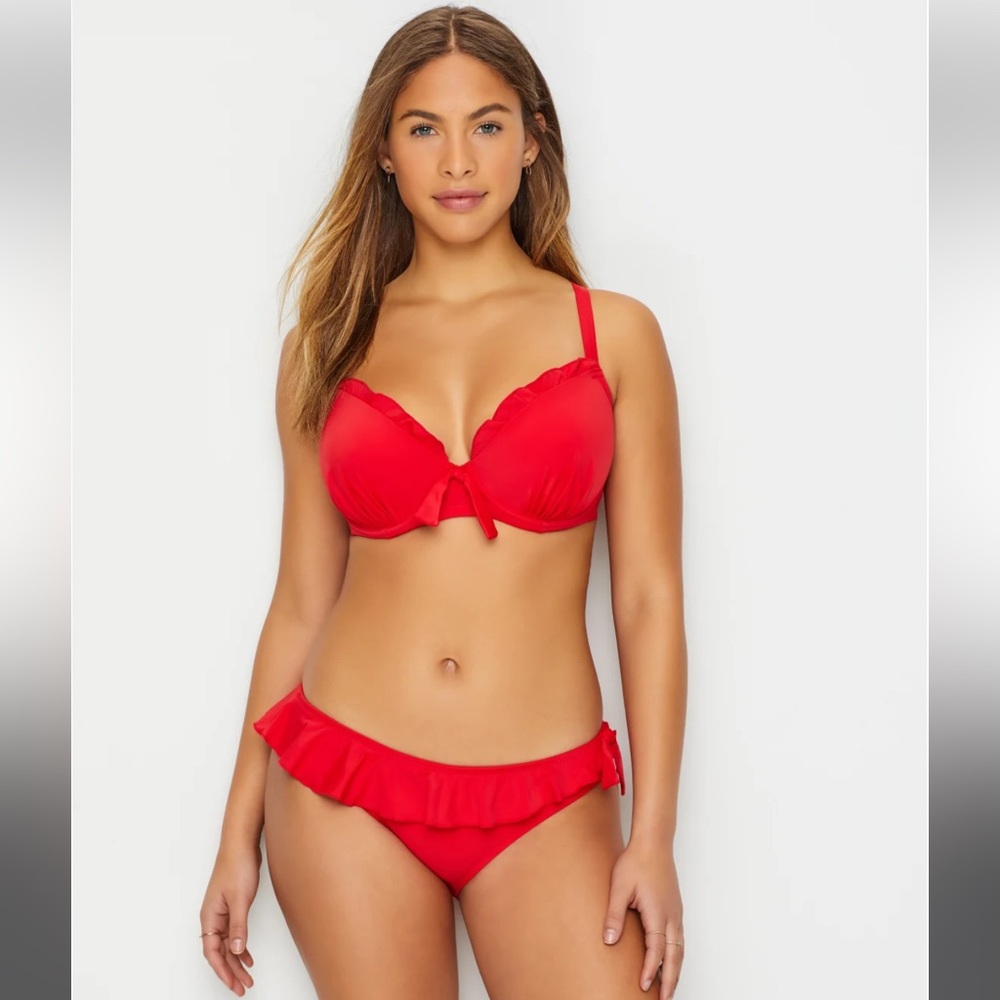 🔥🔥POUR MOI Splash Frill 3 pcs bikini SET